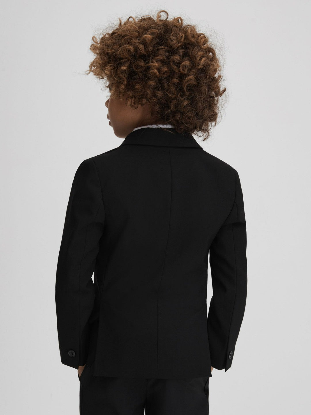 3-9 yrs Tuxedo Satin Single Breasted Blazer Black | Children