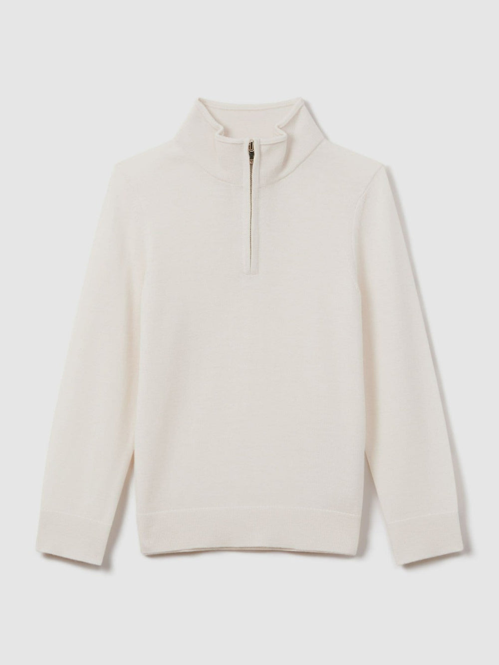 3-9 yrs Wool Half-Zip Funnel Neck Jumper Snow | Children