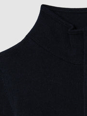 9-13 yrs Wool Half-Zip Funnel Neck Jumper Navy | Children