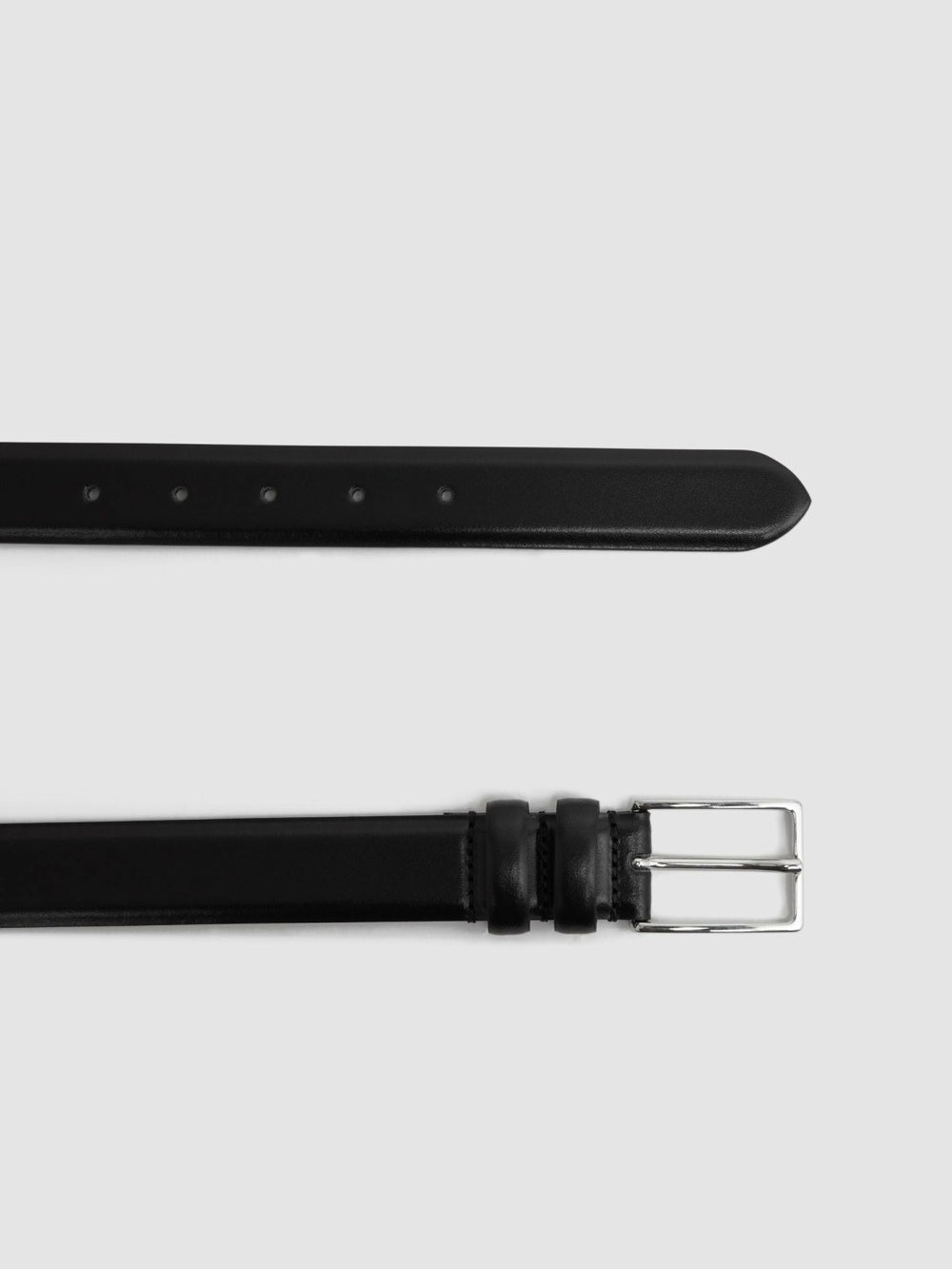 Smooth Leather Belt Black | Mens