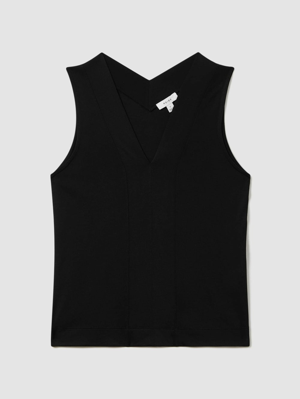 V-Neck Shell Top Black | Womens