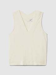 V-Neck Shell Top Ivory | Womens