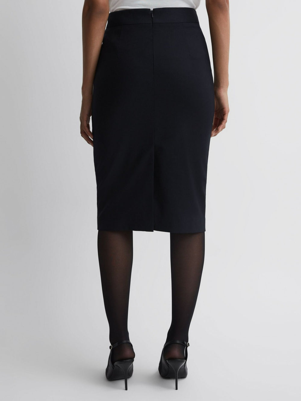 Tailored Pencil Skirt Navy | Womens