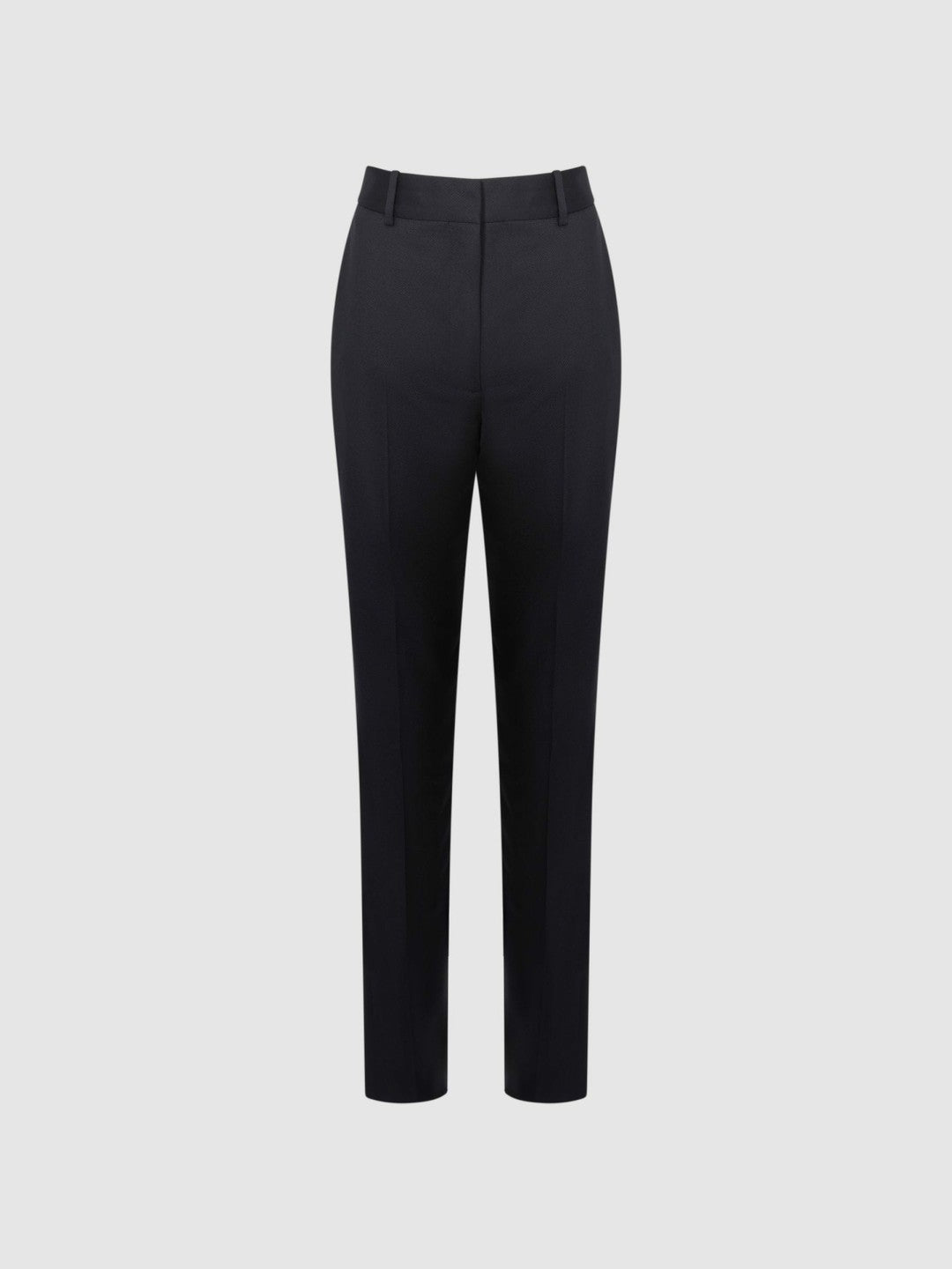 Wool Blend Tapered Suit Trousers Navy | Womens