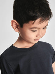 4-9 yrs Crew Neck T-Shirt Navy | Children