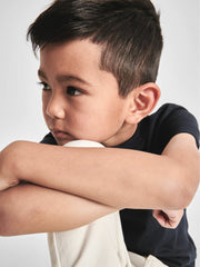 4-9 yrs Crew Neck T-Shirt Navy | Children