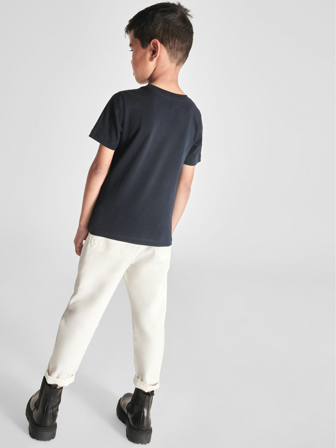 4-9 yrs Crew Neck T-Shirt Navy | Children