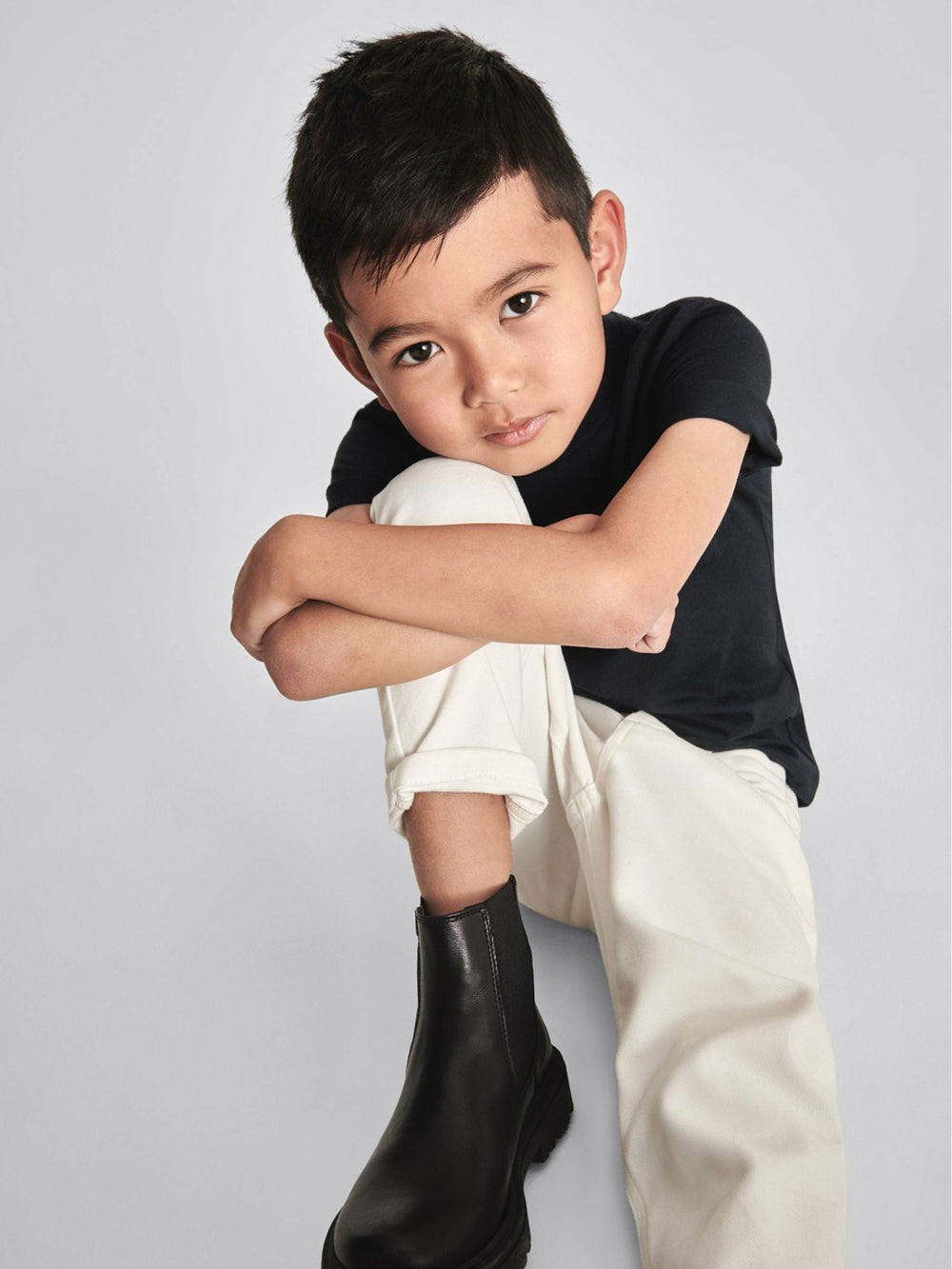 4-9 yrs Crew Neck T-Shirt Navy | Children