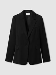 Petite Single Breasted Suit Blazer Black | Womens