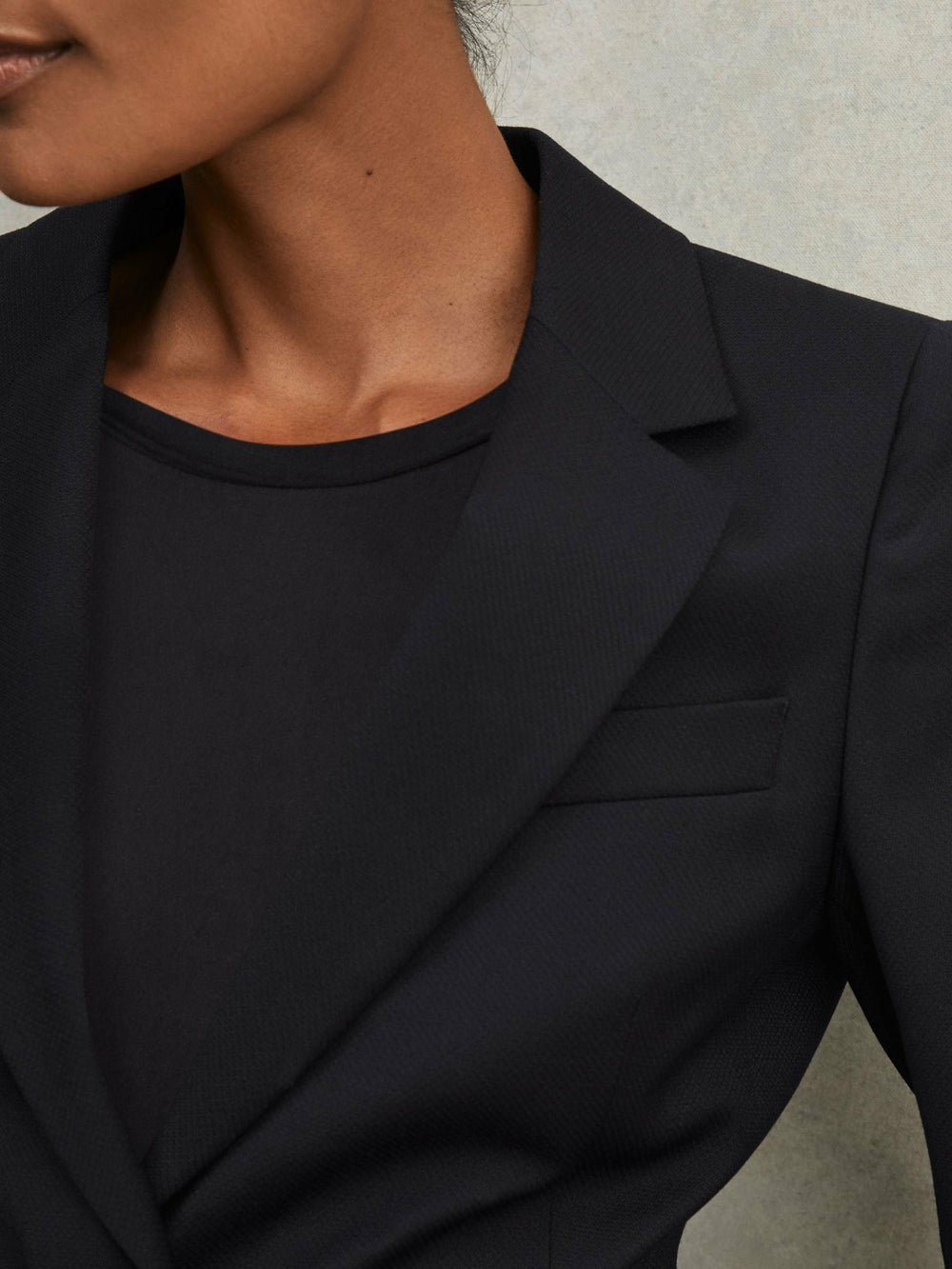 Single Breasted Suit Blazer Navy | Womens