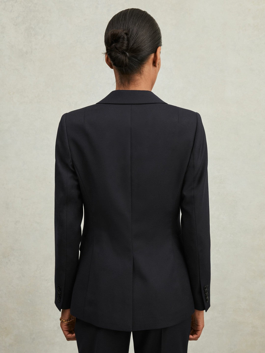 Single Breasted Suit Blazer Navy | Womens