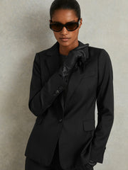 Single Breasted Suit Blazer Black | Womens