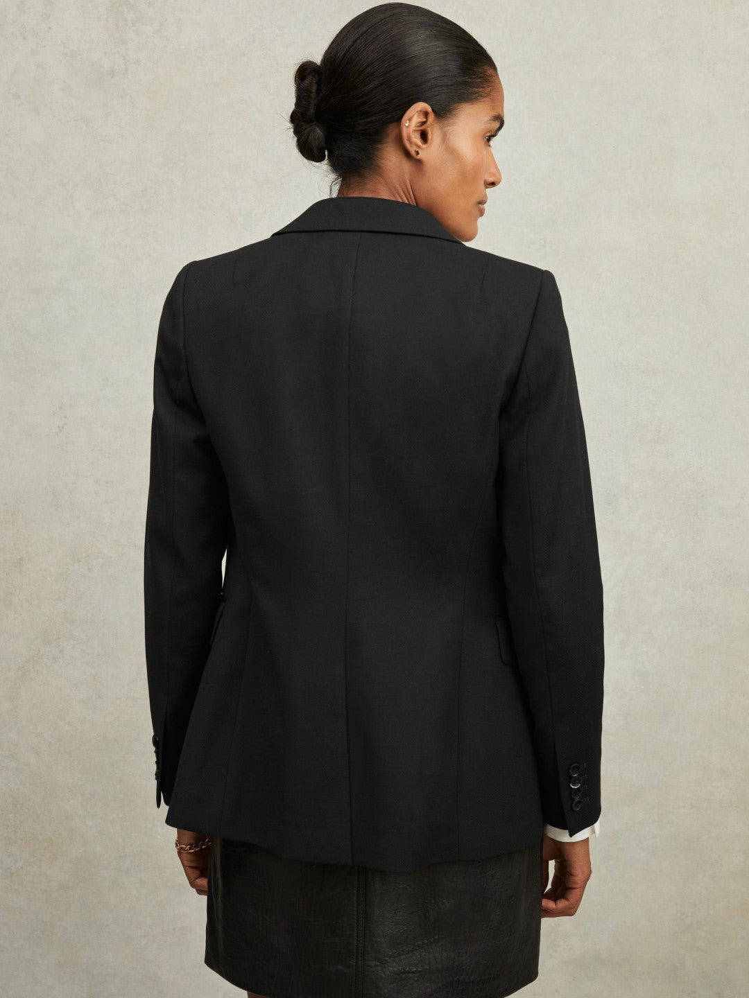 Single Breasted Suit Blazer Black | Womens