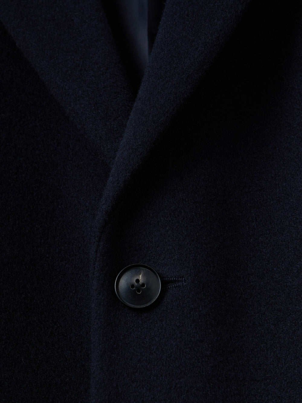 Wool Blend Single Breasted Epsom Overcoat Navy | Mens