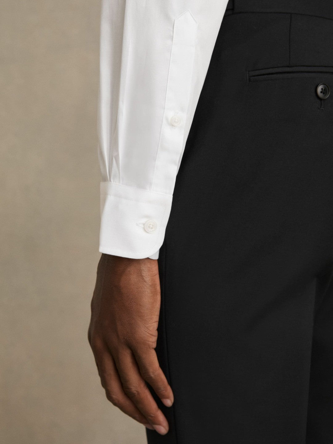 Regular Fit Cotton Sateen Striped Shirt White | Mens