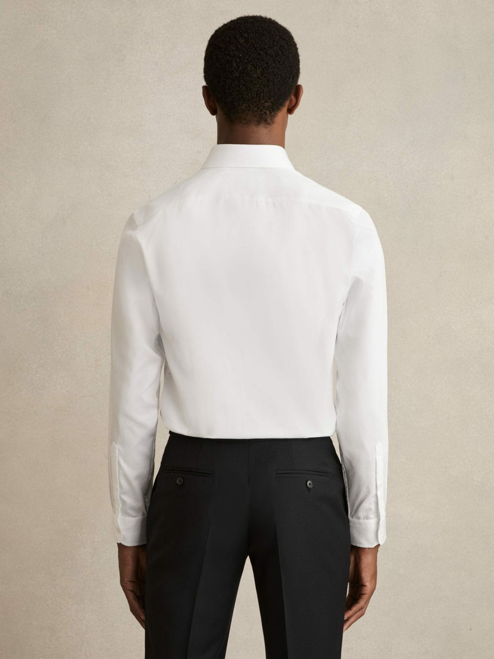 Regular Fit Cotton Sateen Striped Shirt White | Mens