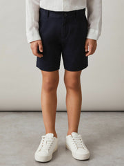 3-9 yrs Cotton Chino Shorts with Stretch Navy | Children