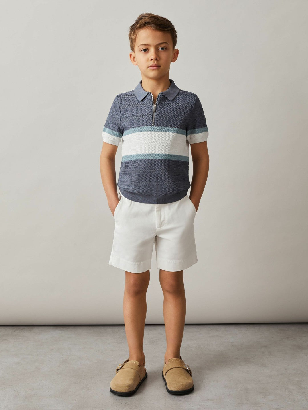 3-9 yrs Cotton Chino Shorts with Stretch White | Children