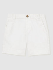 3-9 yrs Cotton Chino Shorts with Stretch White | Children