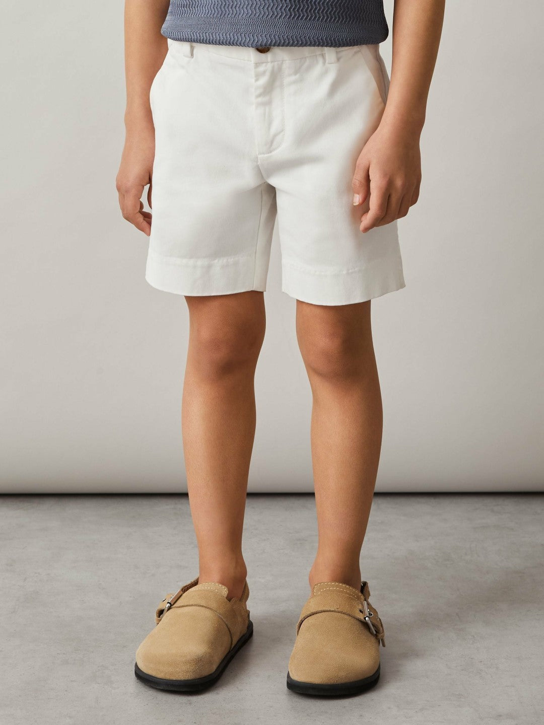 3-9 yrs Cotton Chino Shorts with Stretch White | Children