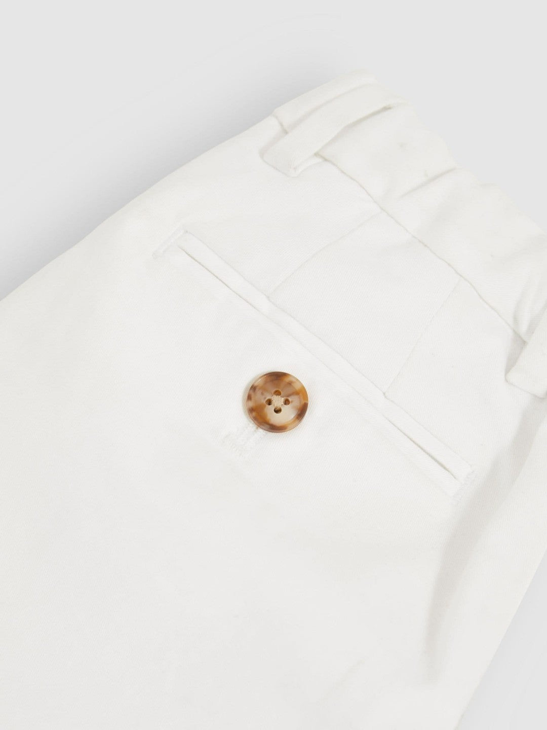 3-9 yrs Cotton Chino Shorts with Stretch White | Children