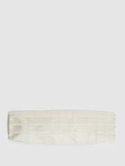 Silk Cummerbund Ivory | Mens