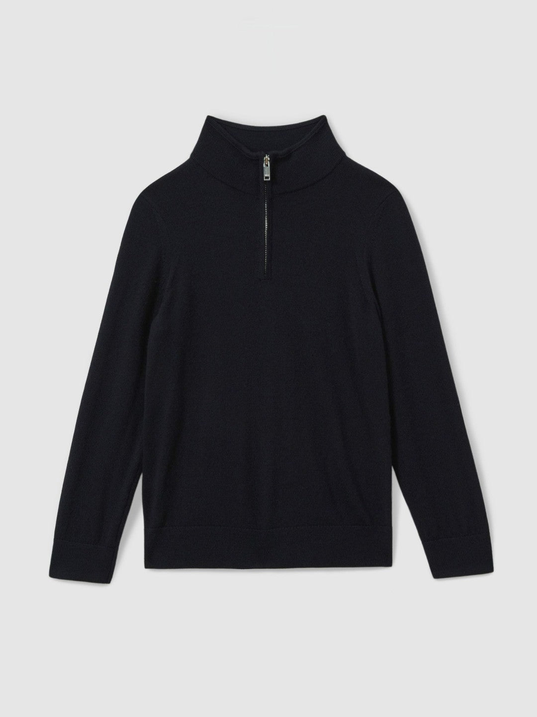 9-13 yrs Merino Wool Half-Zip Funnel Neck Jumper Navy | Children