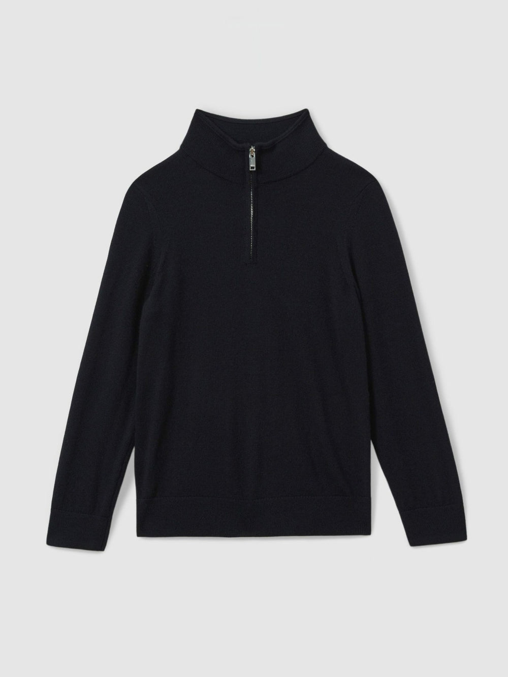9-13 yrs Merino Wool Half-Zip Funnel Neck Jumper Navy | Children