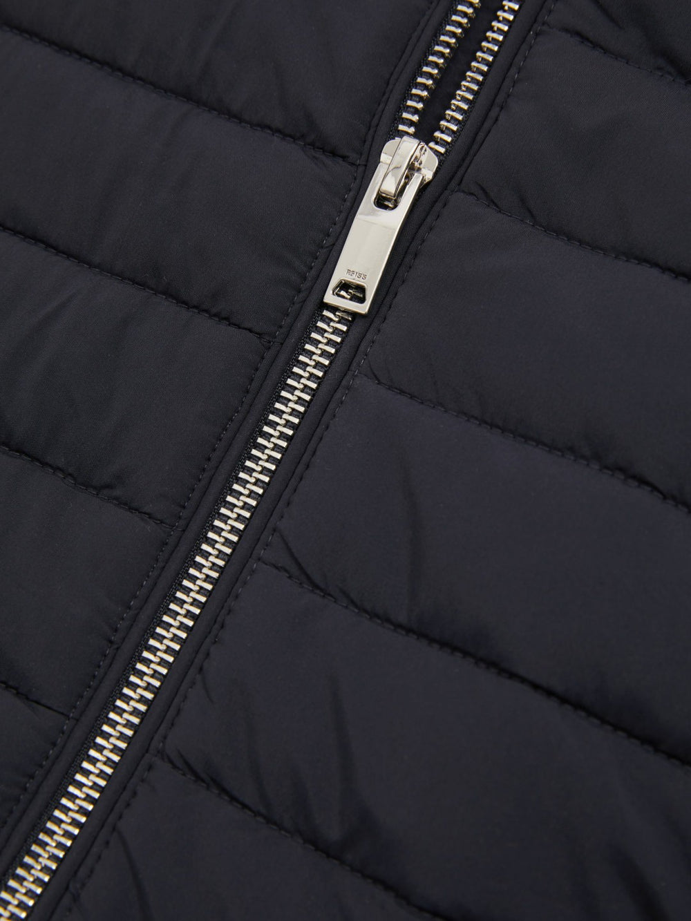 Hybrid Quilt and Knit Zip-Through Jacket Navy | Mens
