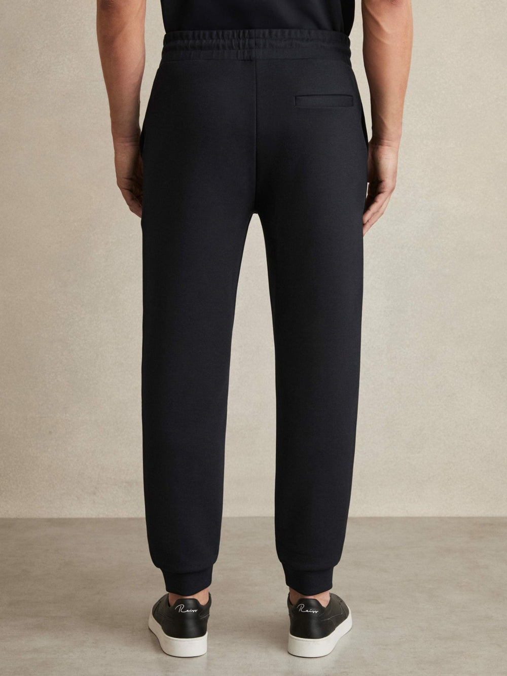 Drawstring Jersey Joggers Navy Blue | Mens