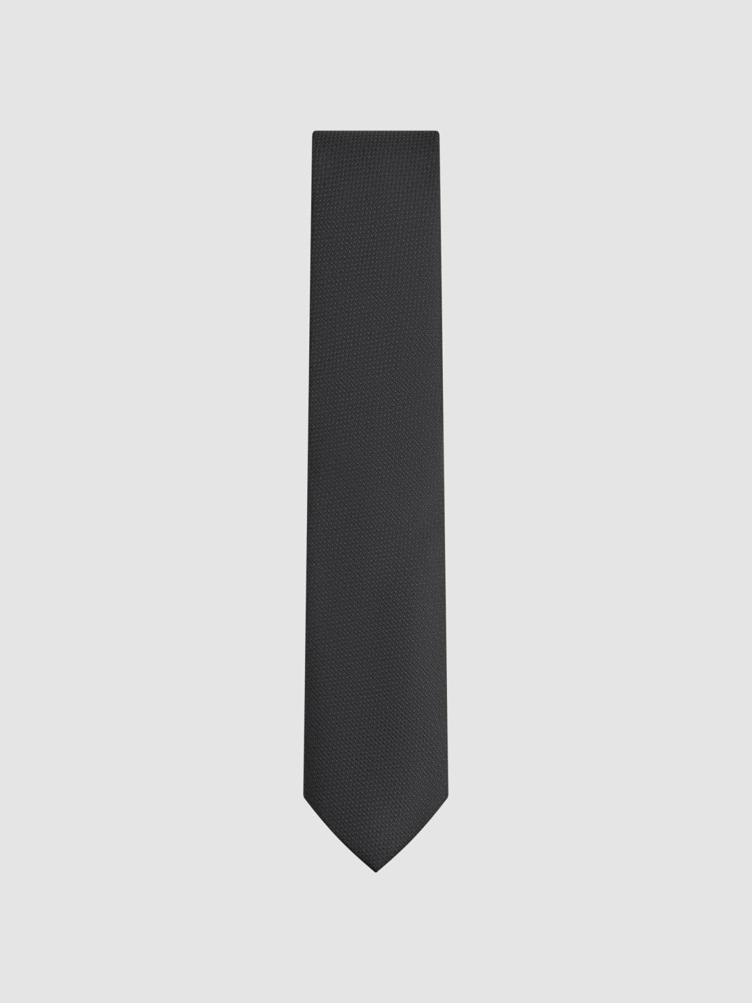 Textured Silk Blend Tie Black | Mens