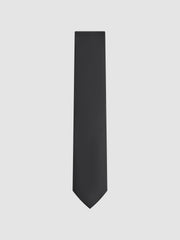 Textured Silk Blend Tie Black | Mens