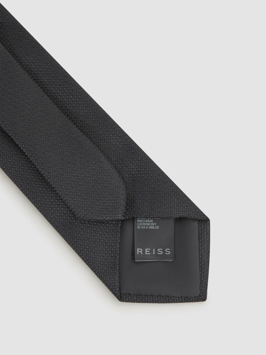 Textured Silk Blend Tie Black | Mens