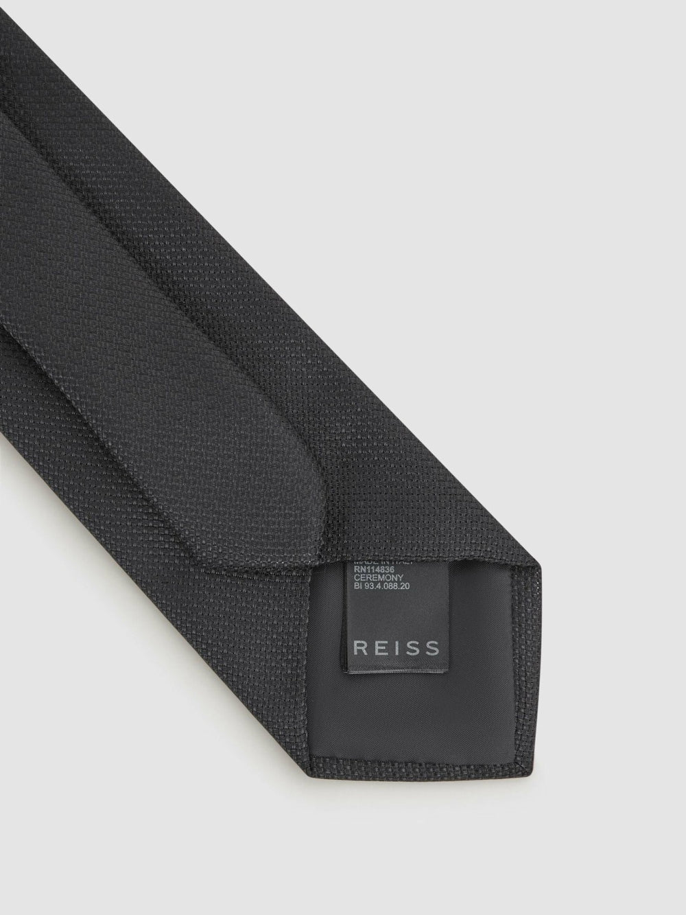 Textured Silk Blend Tie Black | Mens