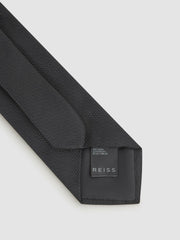 Textured Silk Blend Tie Black | Mens