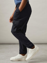 9-14 yrs Technical Drawstring Cuffed Cargo Trousers Navy | Children