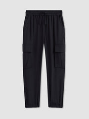 9-14 yrs Technical Drawstring Cuffed Cargo Trousers Navy | Children
