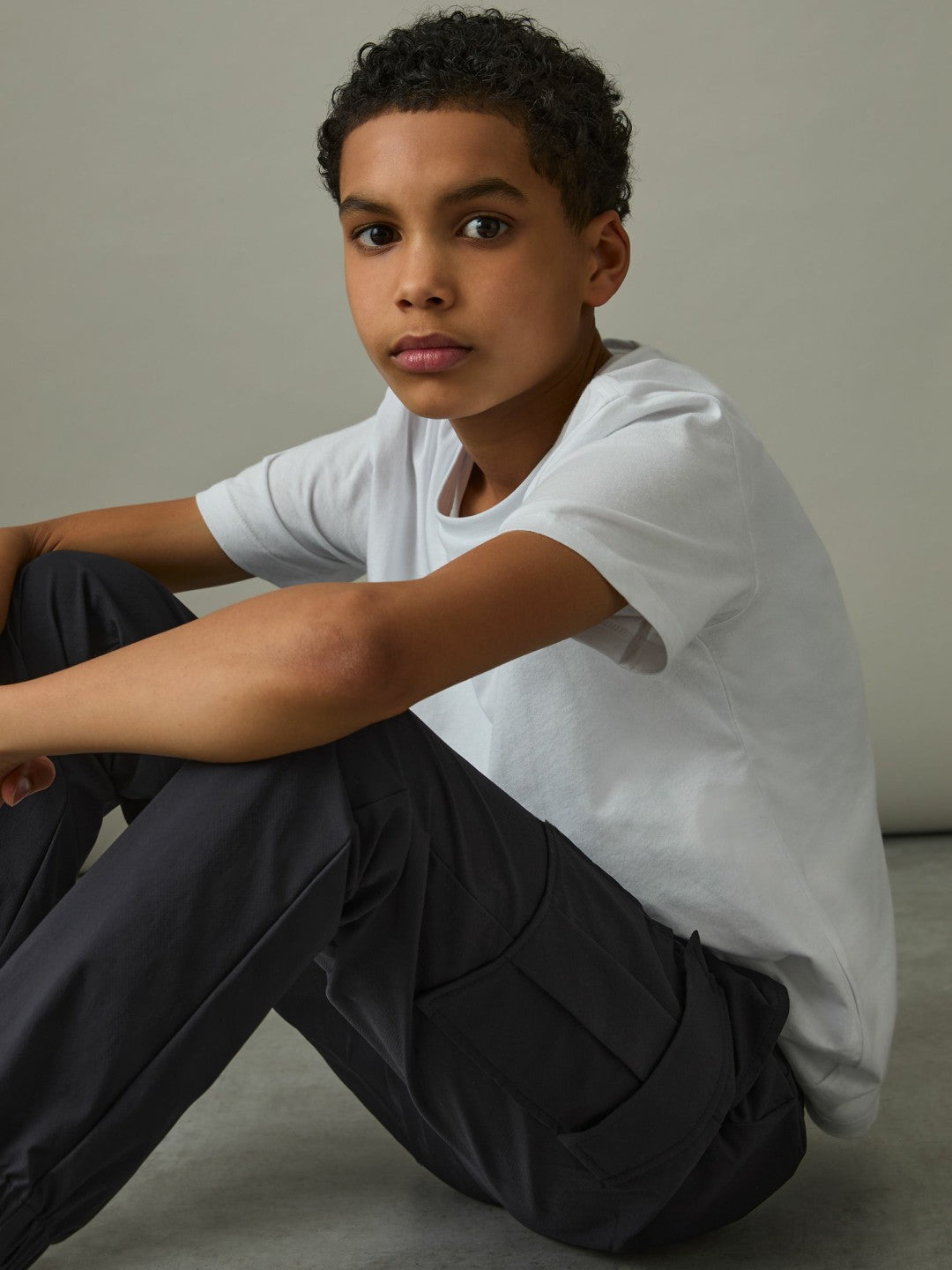 3-9 yrs Technical Drawstring Cuffed Cargo Trousers Navy | Children