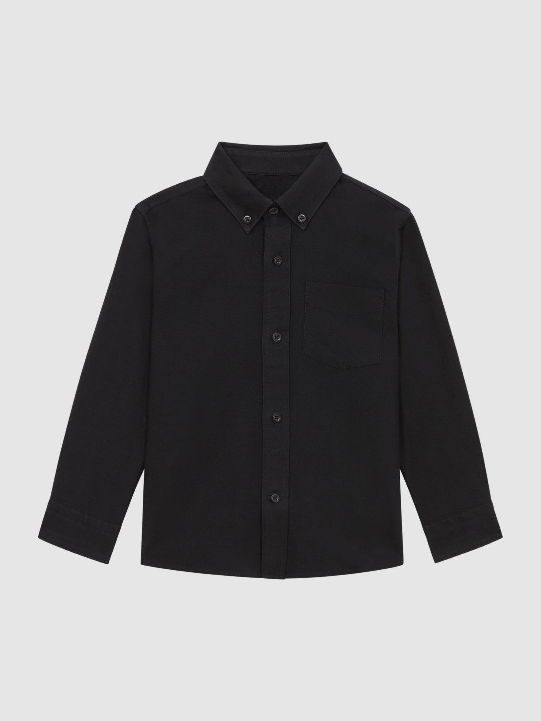 3-9 yrs Button Down Oxford Shirt Black | Children