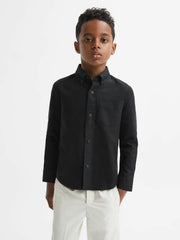 3-9 yrs Button Down Oxford Shirt Black | Children
