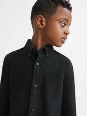3-9 yrs Button Down Oxford Shirt Black | Children