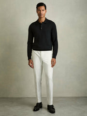 Merino Wool Polo Shirt Black | Mens