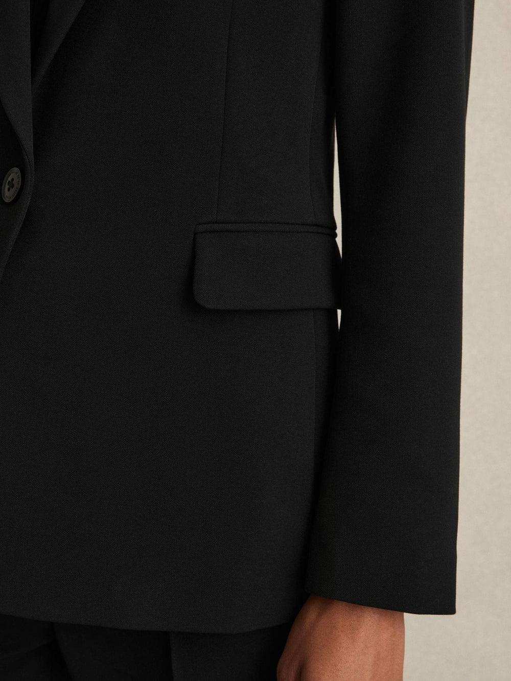 Tailored Single Breasted Suit Blazer Black | Womens