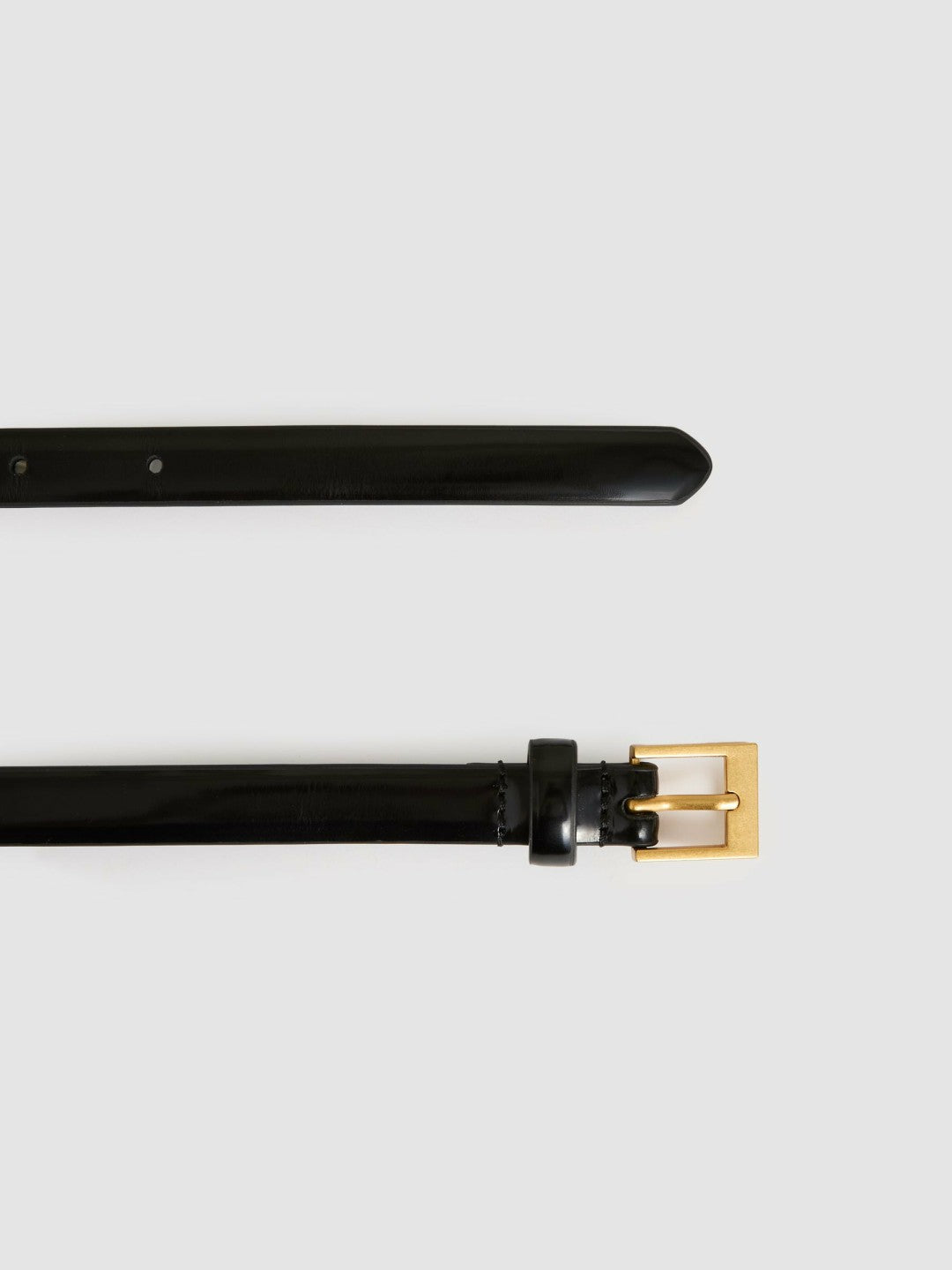Thin Leather Belt Black | Womens