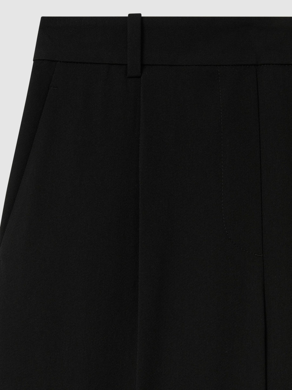 Petite Half-Elasticated Wide Leg Trousers Black | Womens