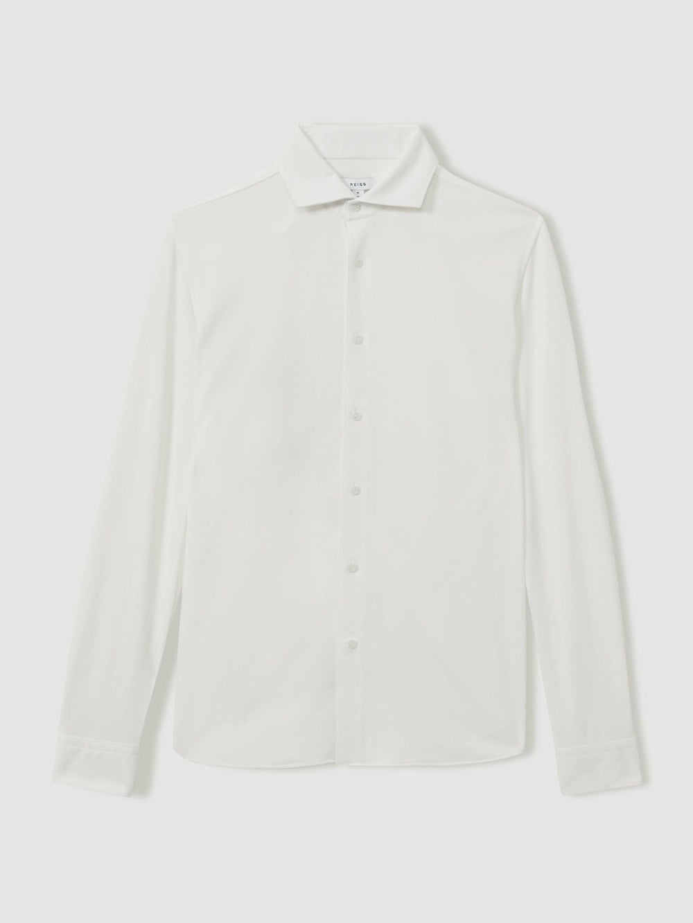 Modal Blend Cutaway Collar Shirt White | Mens