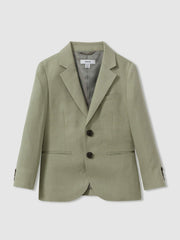 9-13 yrs Linen Single Breasted Blazer Apple | Children