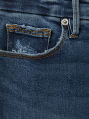 Good American Mid Rise Raw Hem Skinny Jeans Indigo | Womens
