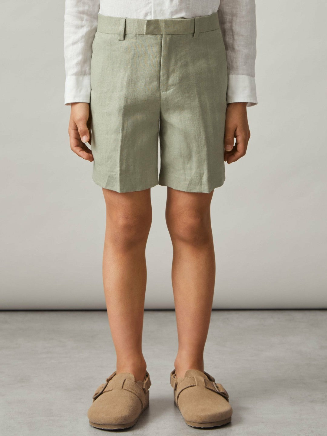 13-14 yrs Slim Fit Linen Adjustable Trousers Apple | Children