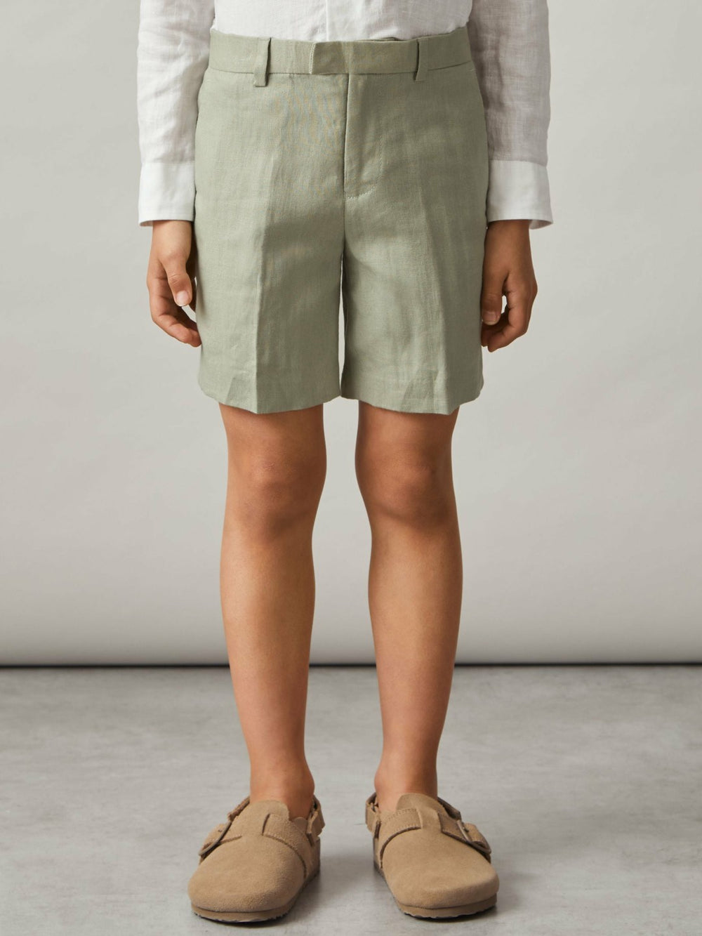 13-14 yrs Slim Fit Linen Adjustable Trousers Apple | Children